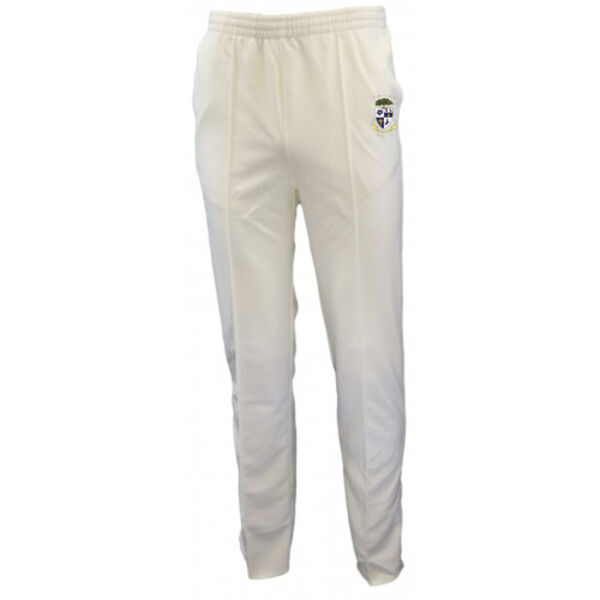 White Cricket Trousers with Logo - Junior  Thumbnail